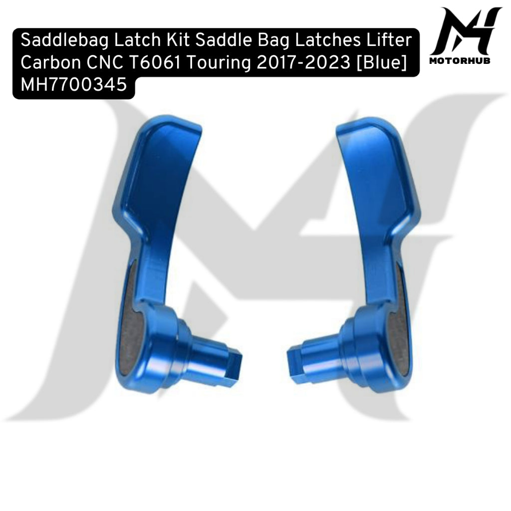 Saddlebag Latch Kit Saddle Bag Latches Lifter Carbon CNC T6061 Touring 2014-2026[Blue] MH7700345