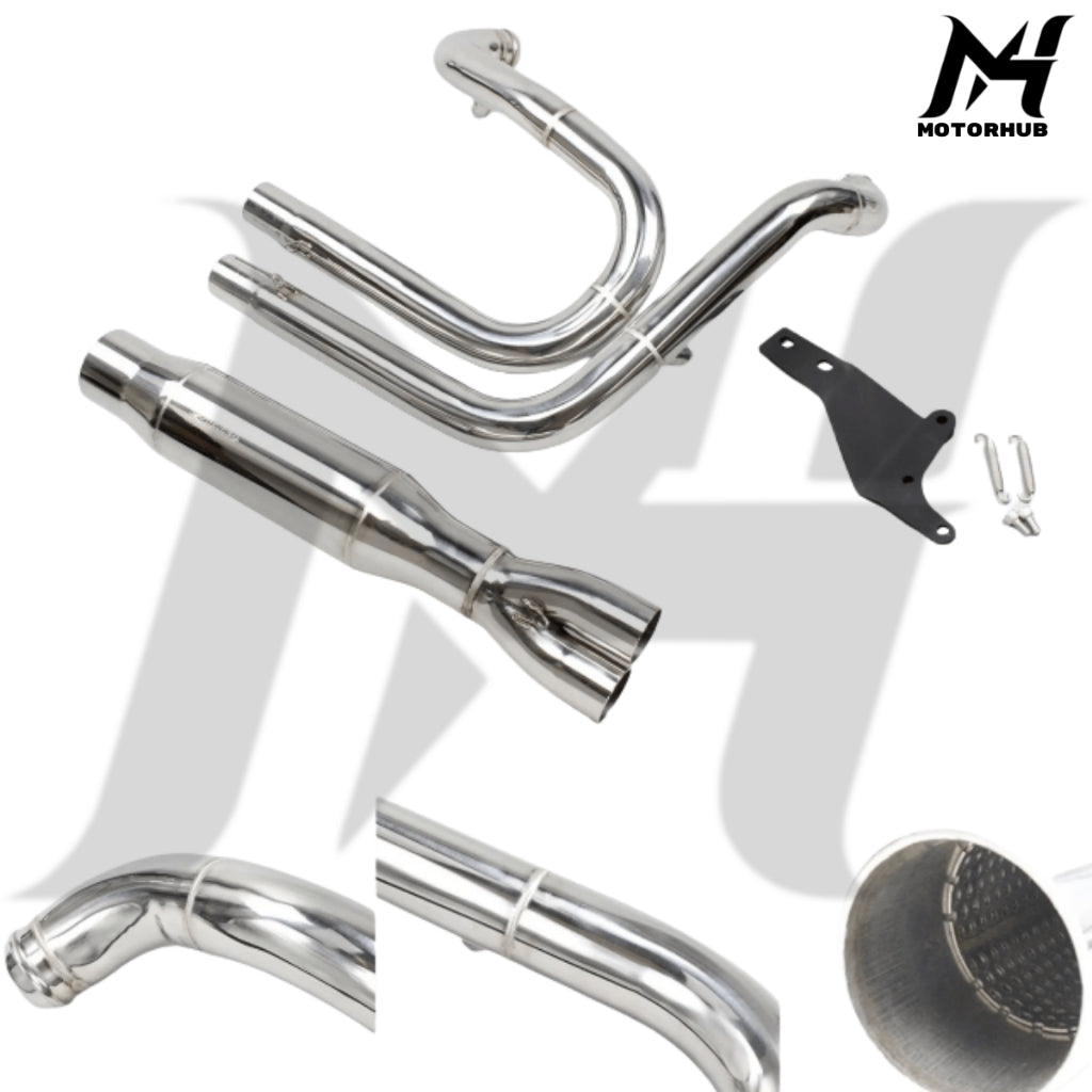 Stainless Steel 2 in 1 Exhaust Pipe for Harley 06-17 Dyna Wide Glide Street Bob MH7700353