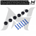 Blue T27 Fairing Windshield Bolts Screws W Rubber Grommets Washer for Harley Softail Low Rider ST 117 FXLRST FXRST Windscreen 2022-2024 MH9900959