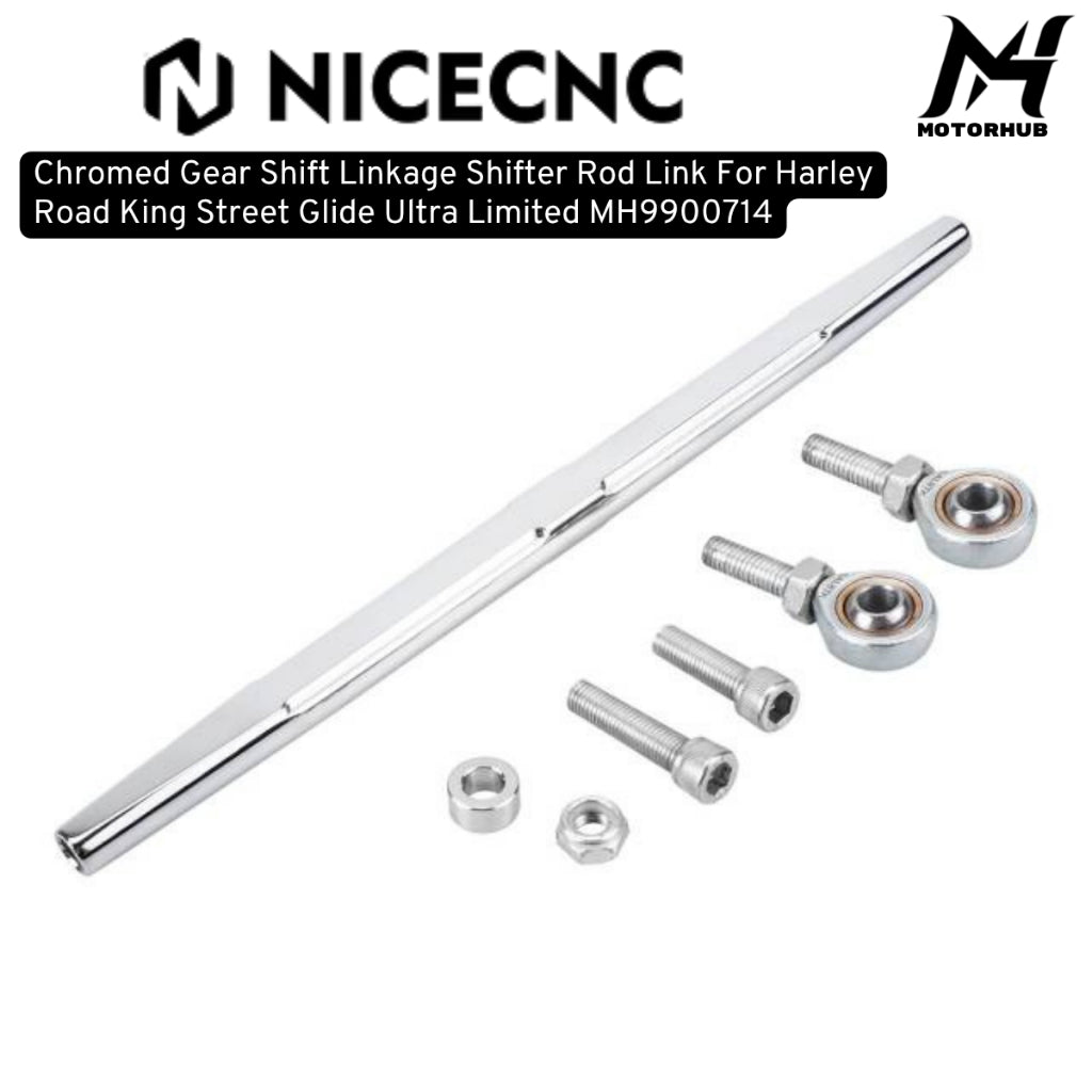 Chromed Gear Shift Linkage Shifter Rod Link For Harley Road King Street Glide Ultra Limited MH9900714