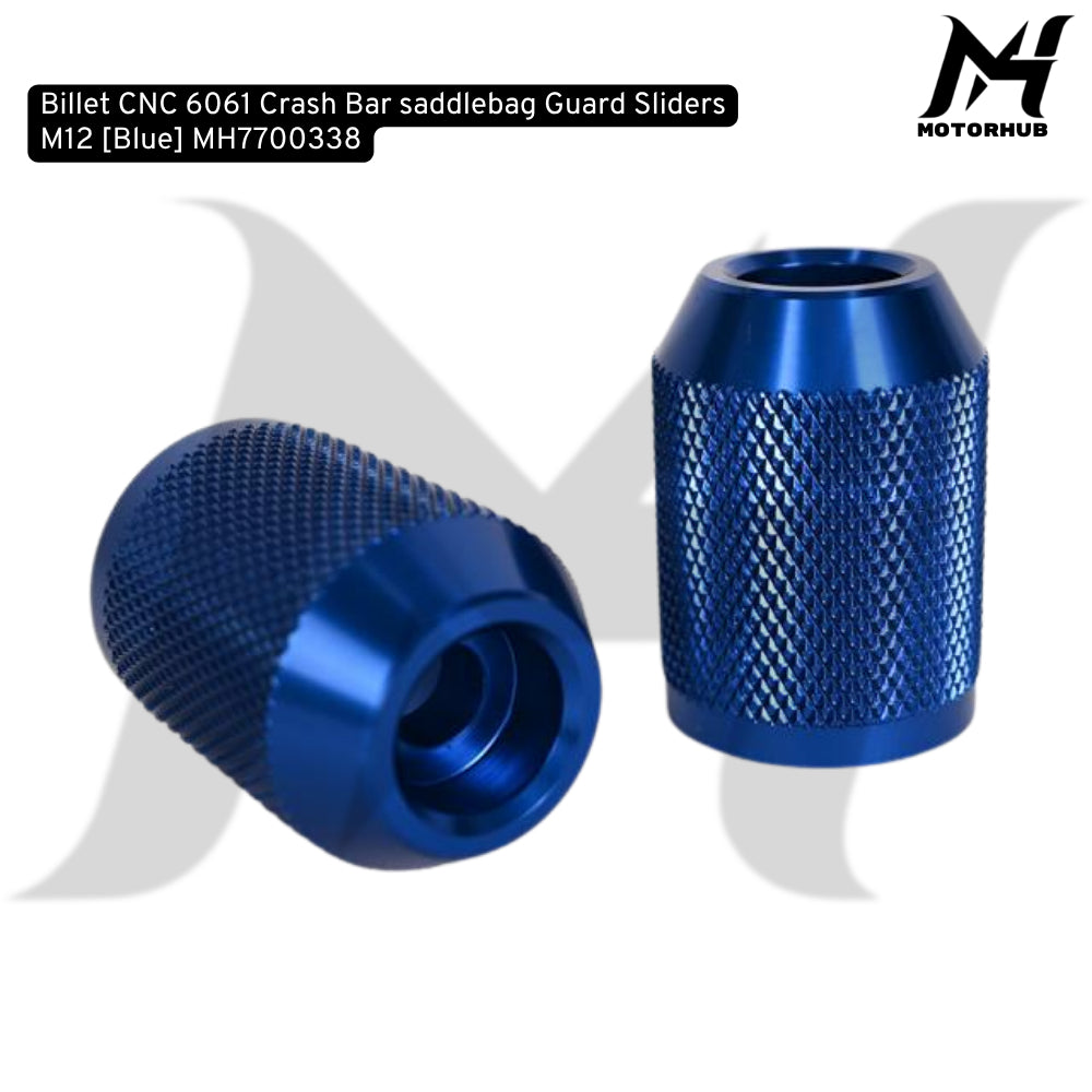 Billet CNC 6061 Crash Bar saddlebag Guard Sliders M12 [Blue] MH7700338