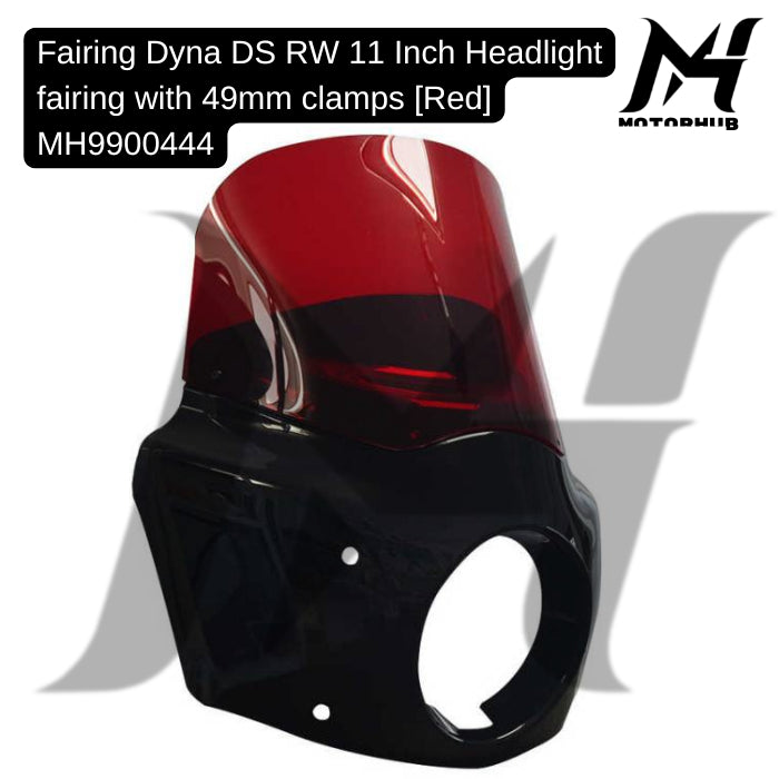 Fairing Dyna DS RW 11 Inch Headlight fairing with 49mm clamps [Red] Fairing Club Style Motorcycle Harley Davidson MH9900444