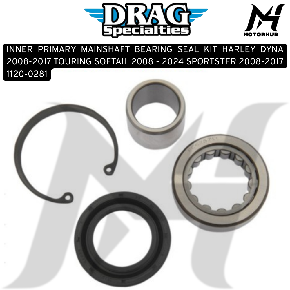 INNER PRIMARY MAINSHAFT BEARING SEAL KIT HARLEY DYNA 2008-2017 TOURING SOFTAIL 2008 - 2024 SPORTSTER 2008-2017 NO PART 1120-0281