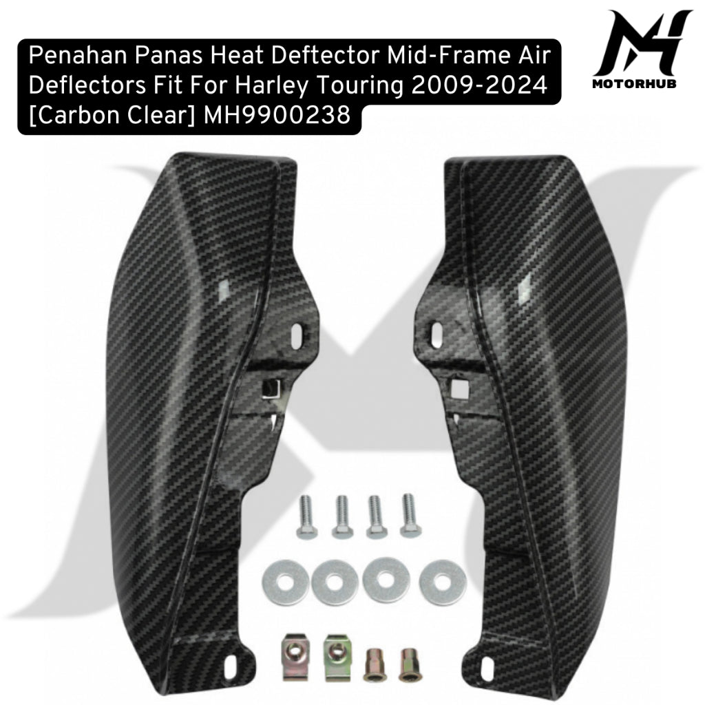 Mid-Frame Air Deflectors Fit For Harley Touring 2009-2026 [Carbon Clear] MH9900238