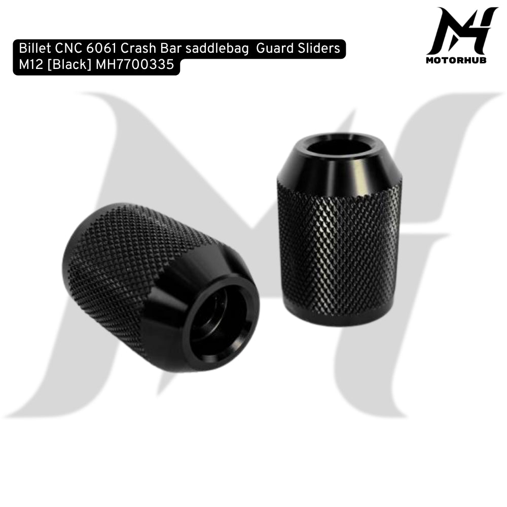 Billet CNC 6061 Crash Bar saddlebag Guard Sliders M12 [Black]   MH7700335