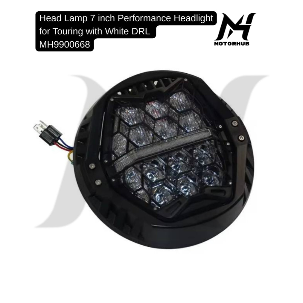 7 inch Performance Headlight for Touring with White DRL MH9900668
