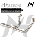 2 in 1 Softai M8 2 into-1 full Complete Exhaust system stainless steel Mufler for Harley sotail M8 2018-2025 [Brush Finish] MH9900312