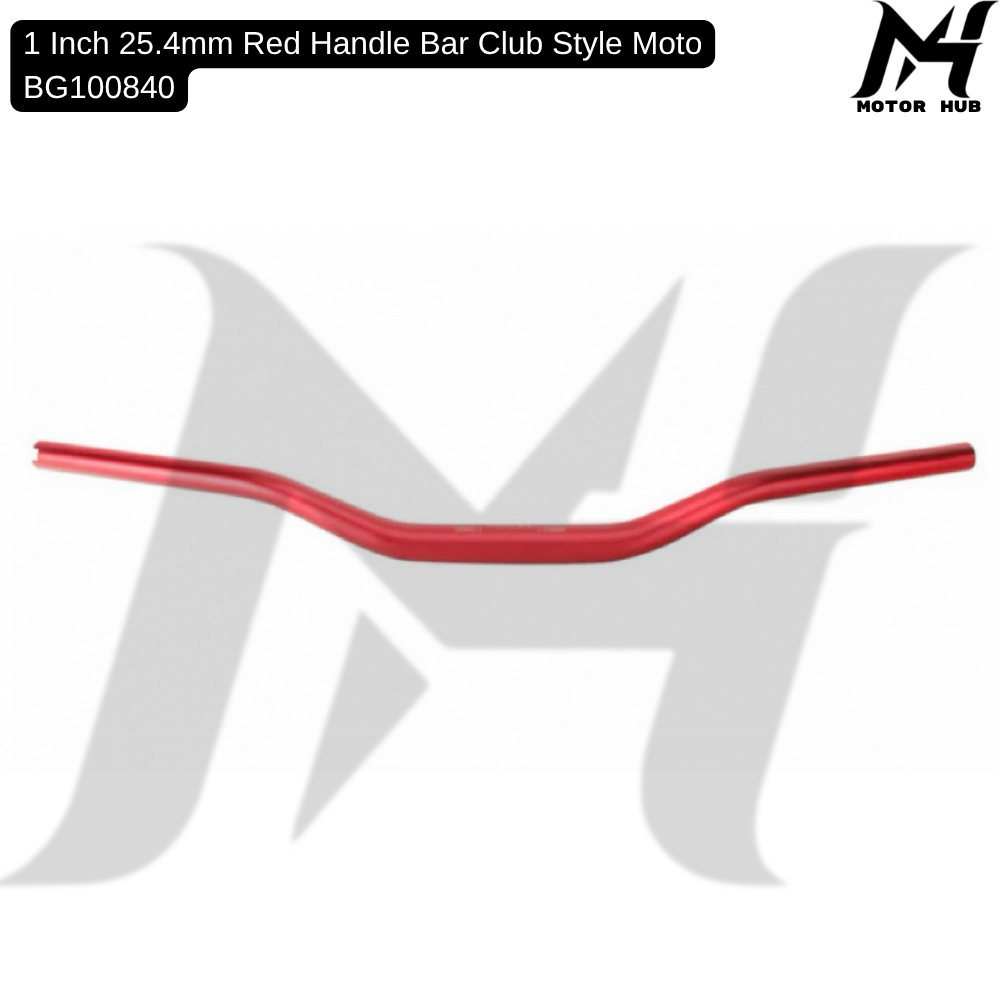 1 Inch 25.4mm Red Handle Bar Club Style Moto BG100840