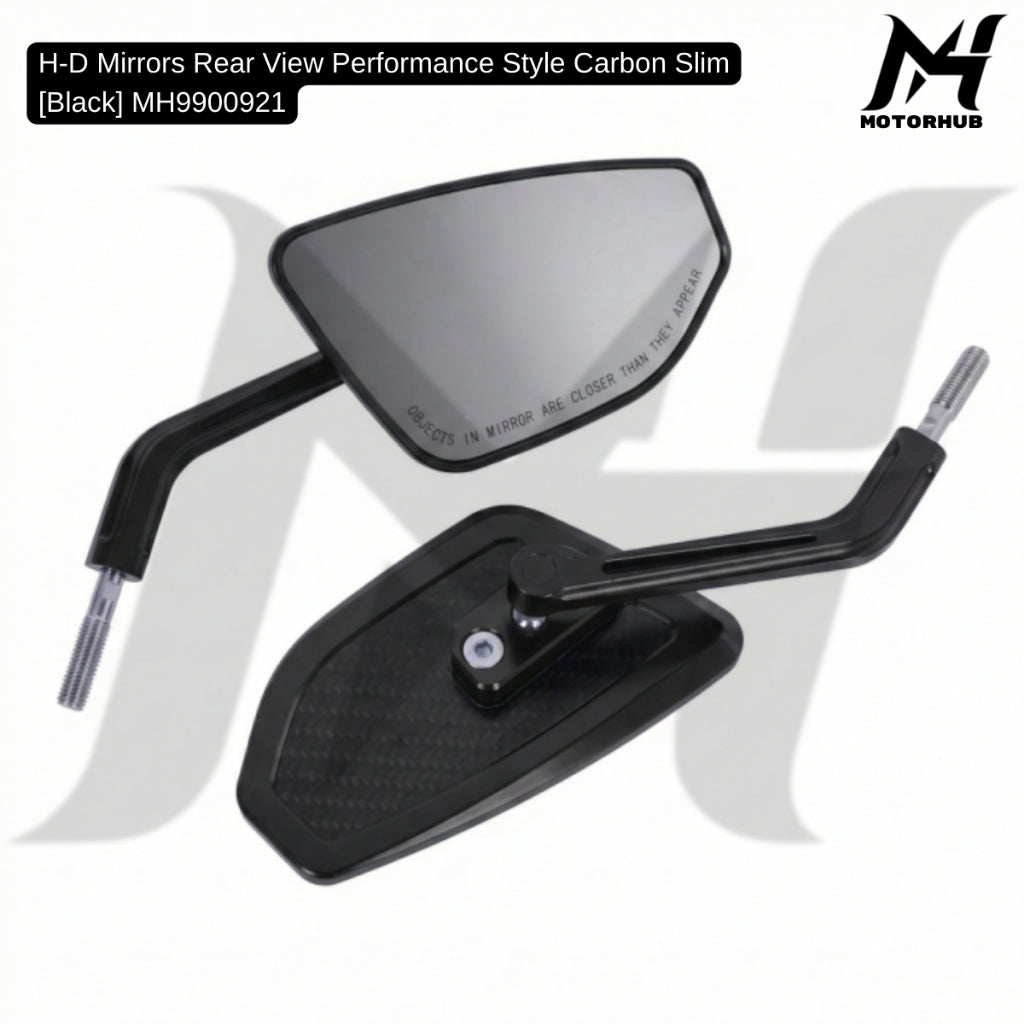 H-D Mirrors Rear View Performance Style Carbon Slim [Black] MH9900921