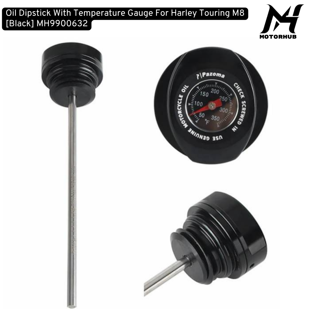 Oil Dipstick With Temperature Gauge For Harley Touring M8 [Black] MH9900632