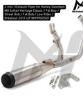 2 in 1 Softail M8 2 into 1 Exhaust Pipes for Harley-Davidson M8 Softail Heritage Classic / Fat Boy / Street Bob / Fat Bob / Low Rider / Breakout 2017-UP Knalpot 2 in 1 Harley M8 MH9900501