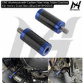 CNC Aluminum with Carbon Fiber Inlay Slider Chachos For Harley Crash Bars [Blue] MH9900515