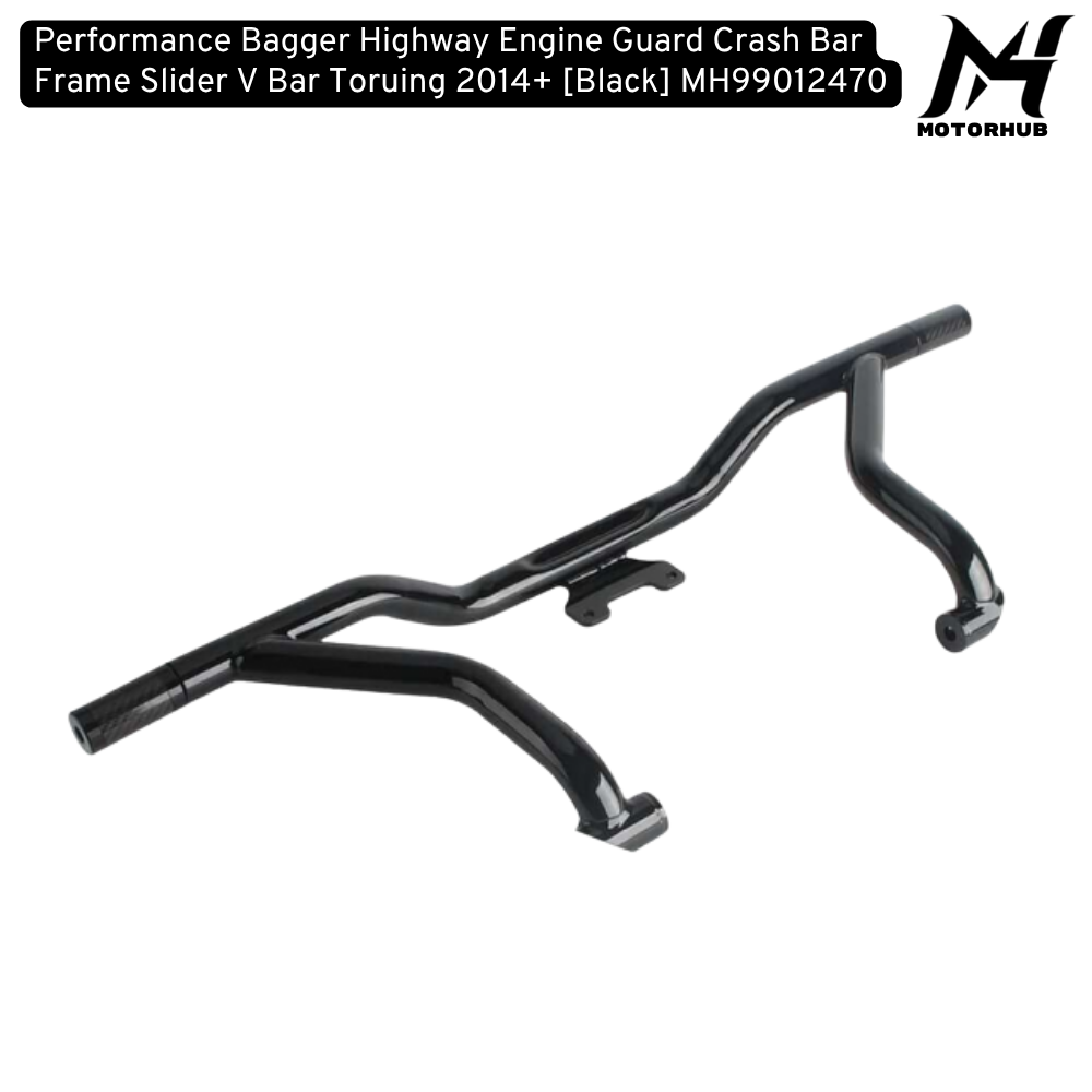 Performance Bagger Highway Engine Guard Crash Bar Frame Slider V Bar Toruing 2014+ [Black] MH99012470