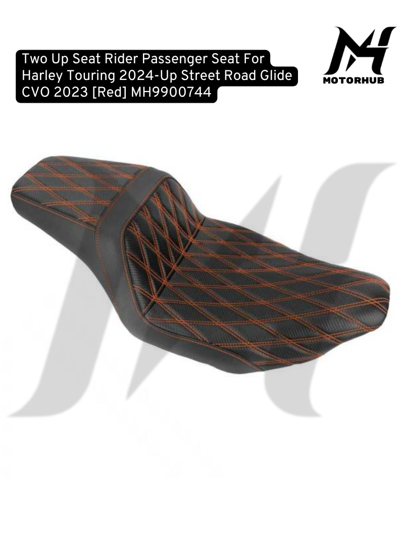Two Up Seat Rider Passenger Seat For Harley Touring 2024-Up Street Road Glide CVO 2023 [Red] MH9900744