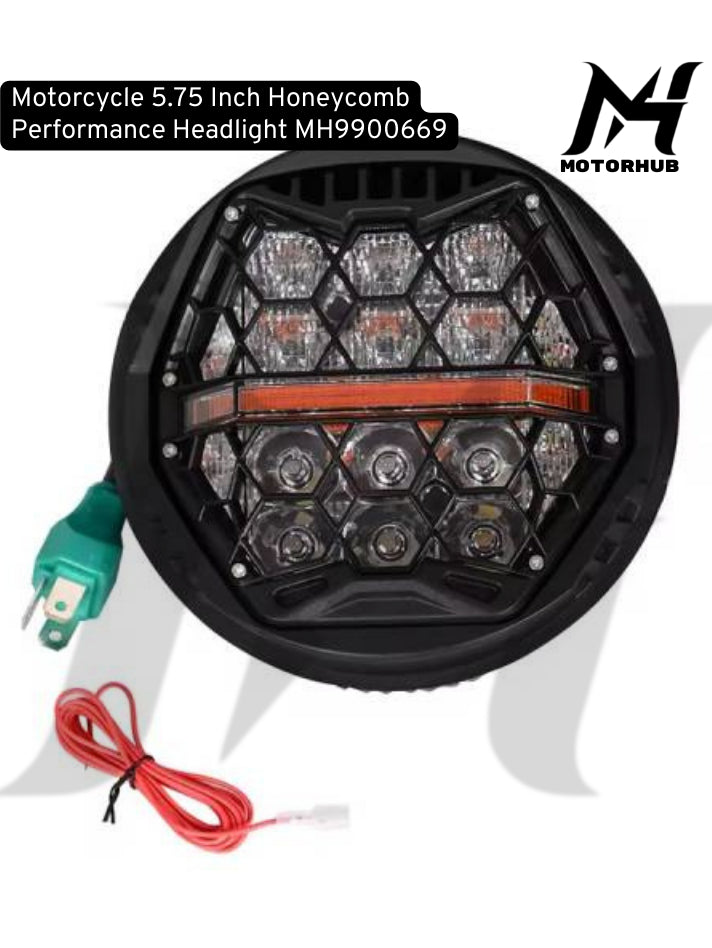 Motorcycle 5.75 Inch Honeycomb Performance Headlight MH9900669