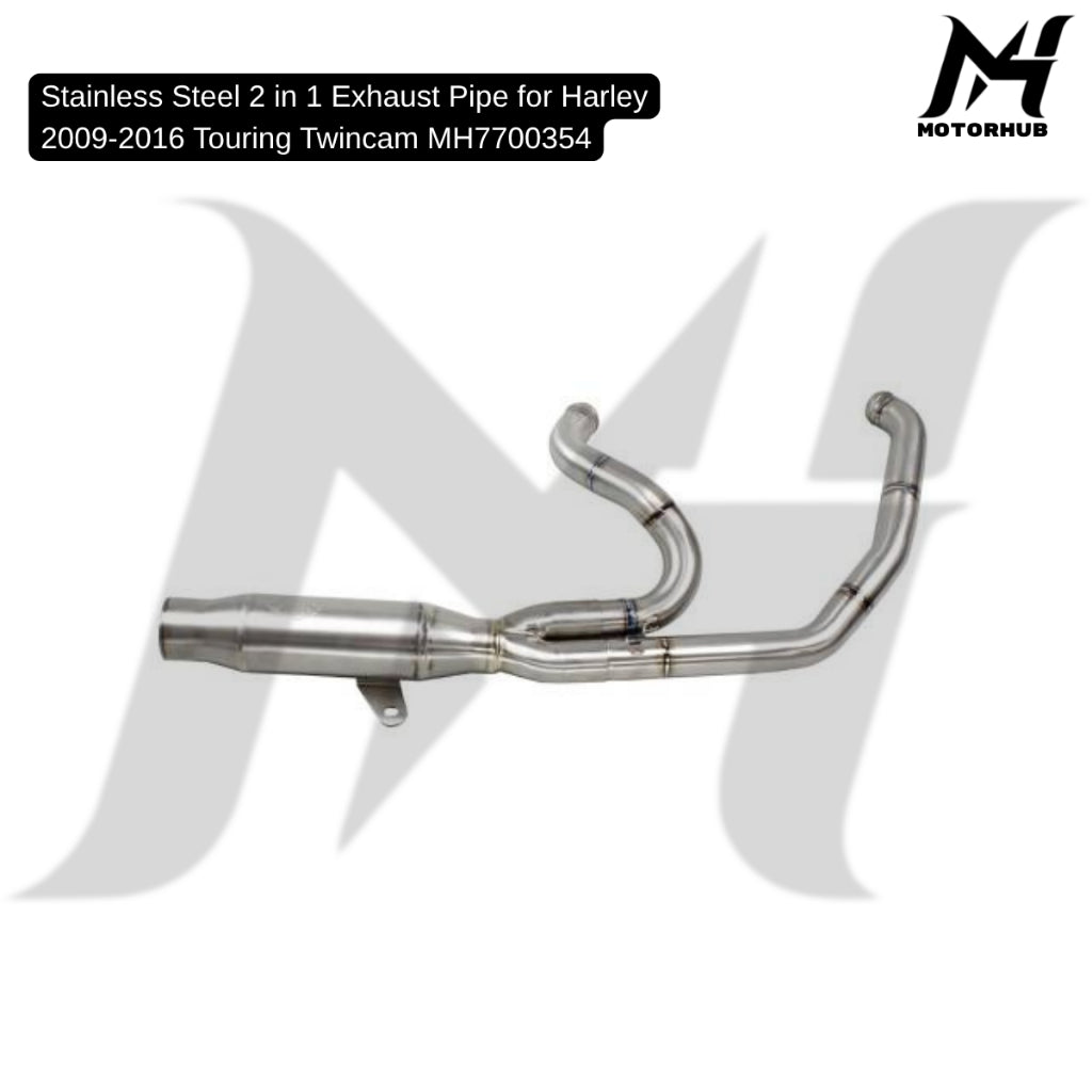 Stainless Steel 2 in 1 Exhaust Pipe for Harley 2009-2016 Touring Twincam MH7700354