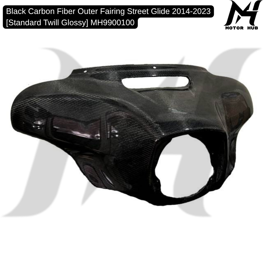 Black Carbon Fiber Outer Fairing Street Glide 2014-2023 [Standard Twill Glossy] MH9900100
