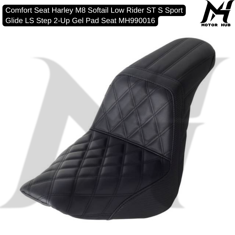 Comfort Seat Harley M8 Softail Low Rider ST S Sport Glide LS Step 2-Up Gel Pad Seat MH990016