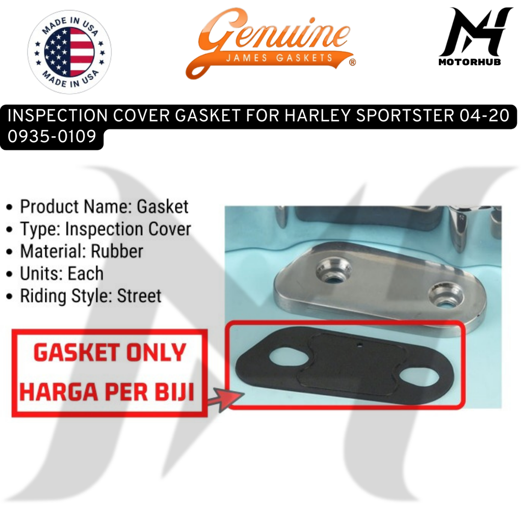 INSPECTION COVER GASKET FOR HARLEY SPORTSTER 04-20 0935-0109 OEM 3498604