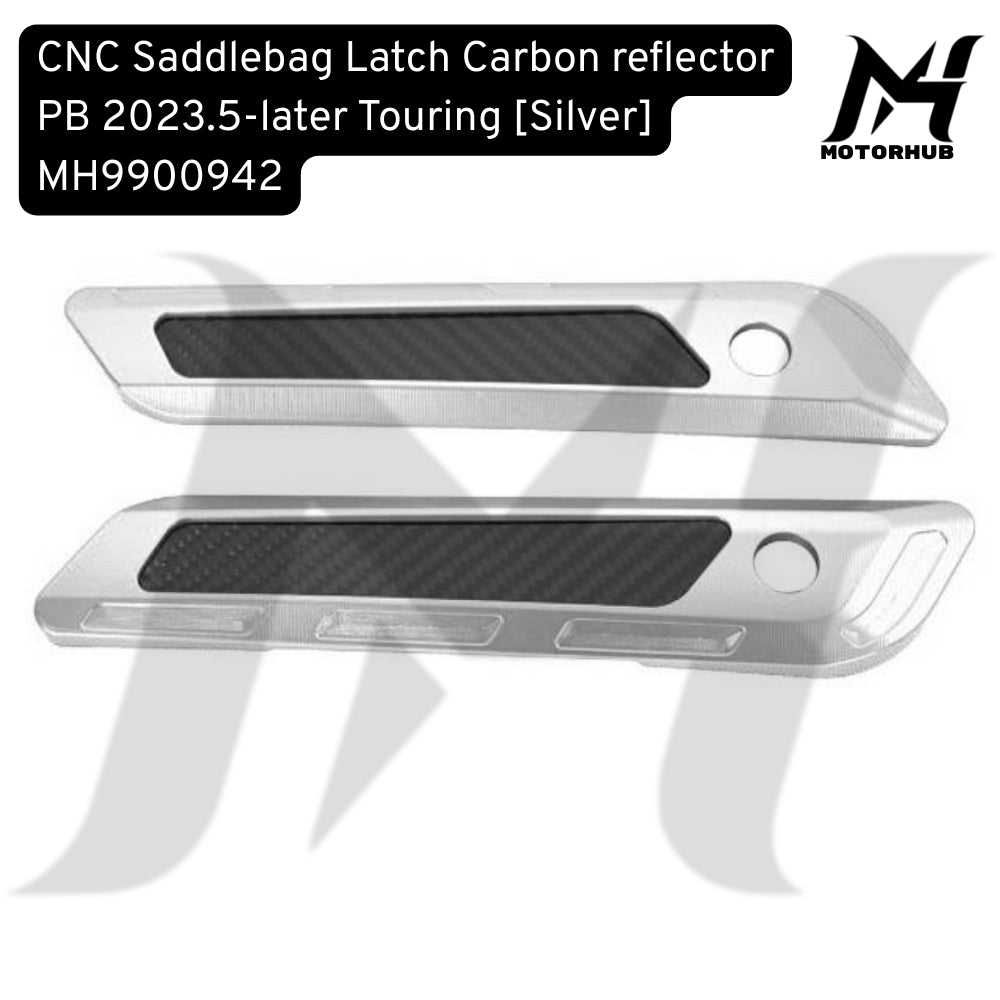 CNC Saddlebag Latch Carbon reflector PB 2023.5-later Touring [Silver]  MH9900942