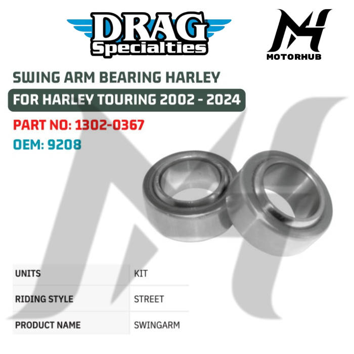 SWING ARM BEARING HARLEY FOR HARLEY TOURING 2002 - 2024 1302-0367 OEM 9208