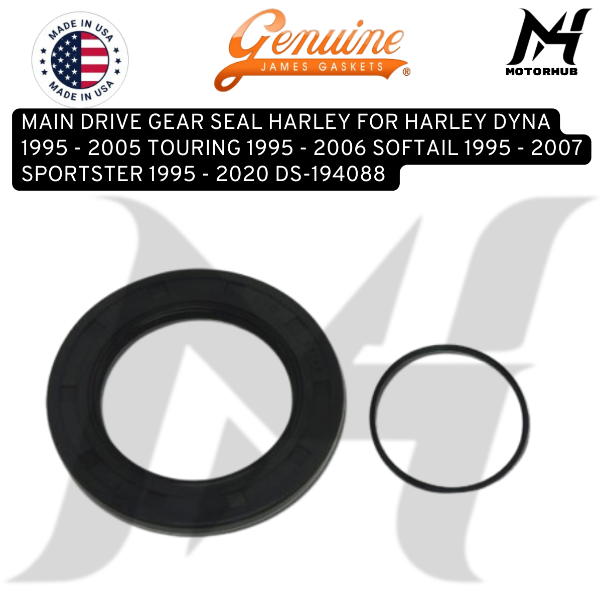 MAIN DRIVE GEAR SEAL HARLEY FOR HARLEY DYNA 1995 - 2005 TOURING 1995 - 2006 SOFTAIL 1995 - 2007 SPORTSTER 1995 - 2020 DS-194088 OEM 12067A 12067B