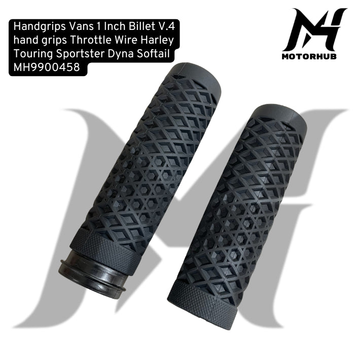 Hand grip Model Vens 1 Inch Billet V.4 handgrips Throttle Wire Harley Touring Sportster Dyna Softail   MH9900458