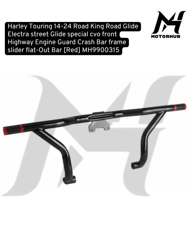 Harley Touring 14-24 Road King Road Glide Electra street Glide special cvo front Highway Engine Guard Crash Bar frame slider flat-Out Bar [Red] MH9900315