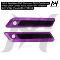 CNC Aluminum T6061 Saddlebag Hinge Latch Covers with Carbon Fiber reflector 2017-2023 [Purple] MH7700334