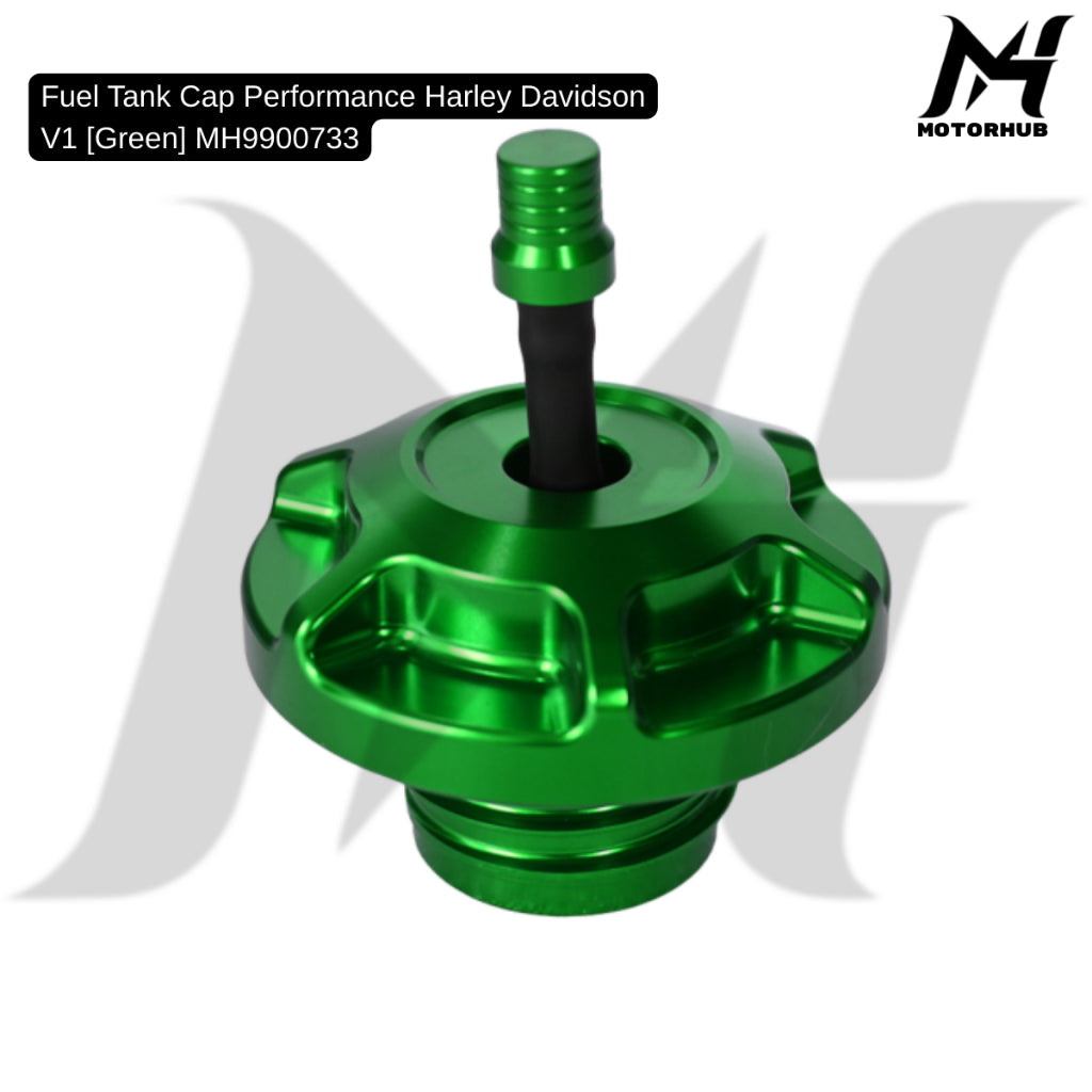 Universal Fuel Tank Cap Performance Harley Davidson V1 [Green] MH9900733