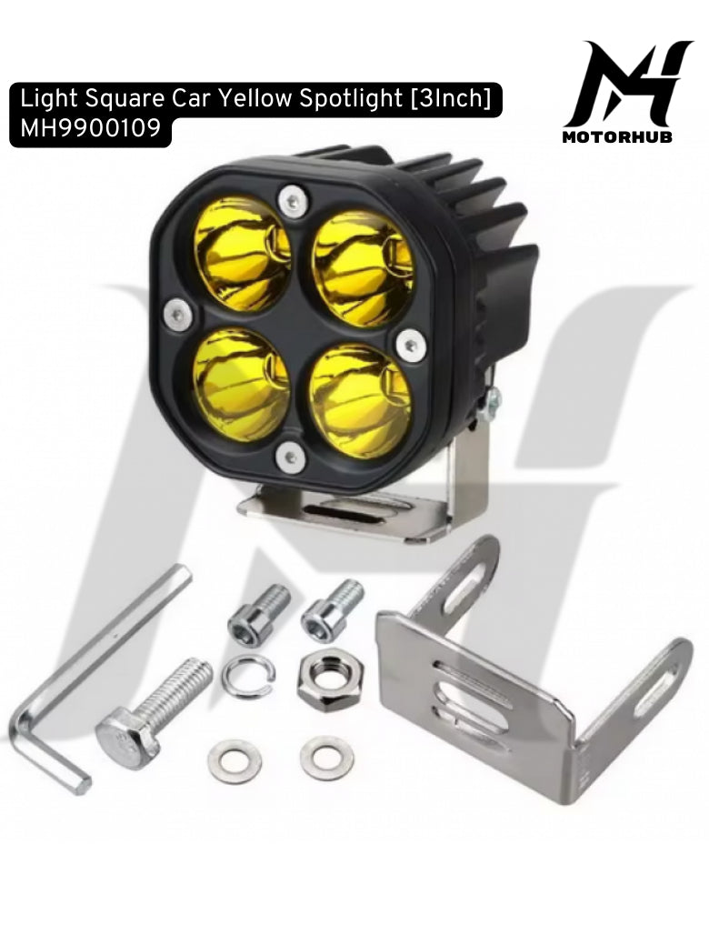 Light Square Car Yellow Spotlight [3Inch] MH9900109