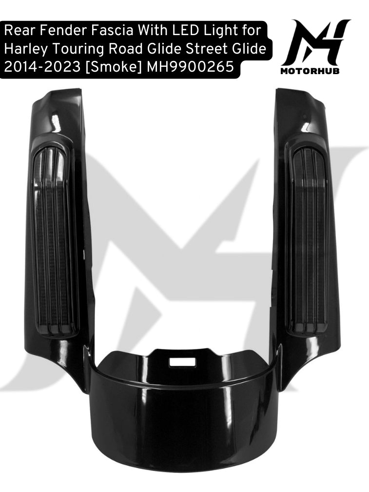 Rear Fender Fascia Road Glide Street Glide Road King With LED Light for Harley Touring Road Glide Street Glide 2014-2023 [Smoke] MH9900265