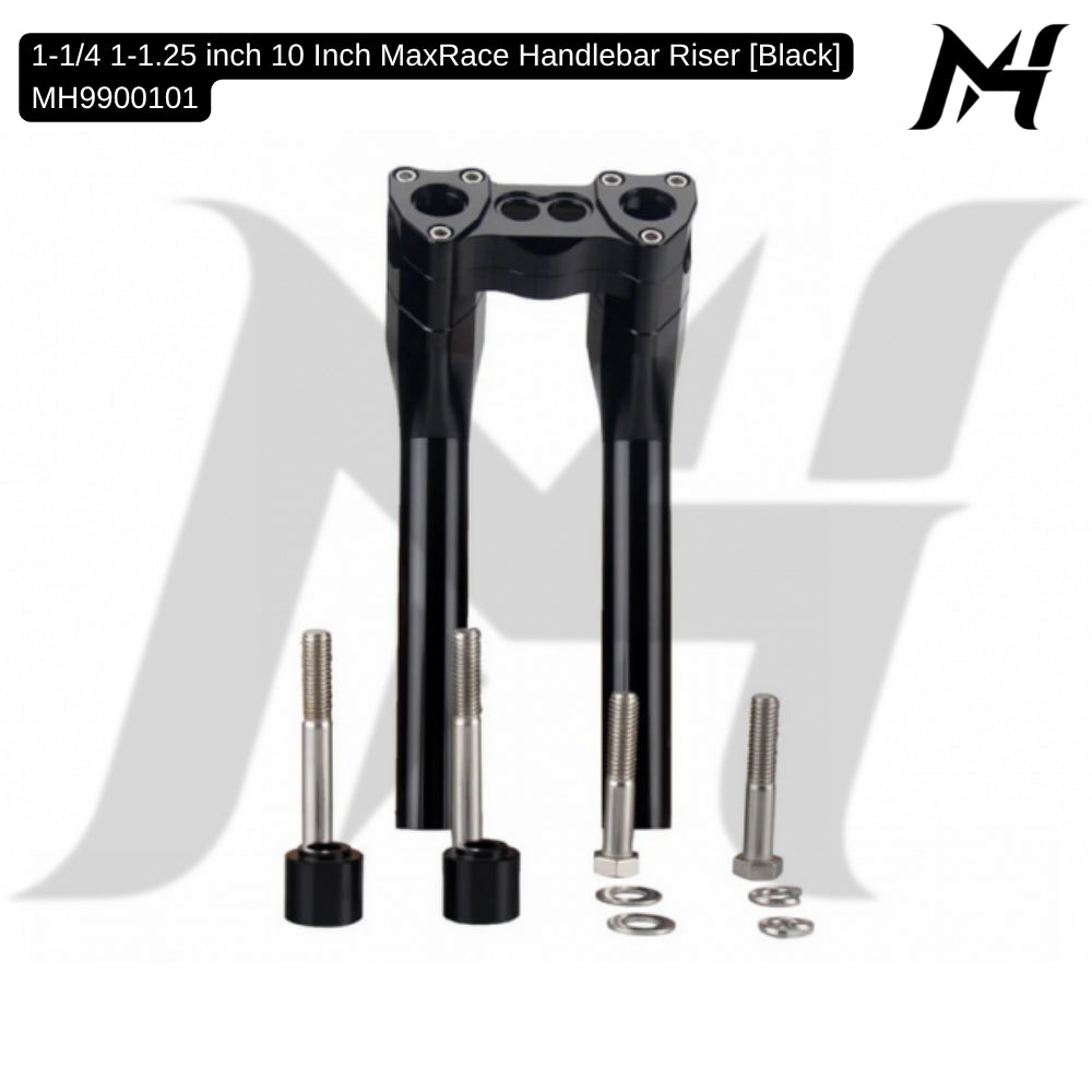 1-1/4 1-1.25 inch 10 Inch MaxRace Handlebar Riser [Black] MH9900101
