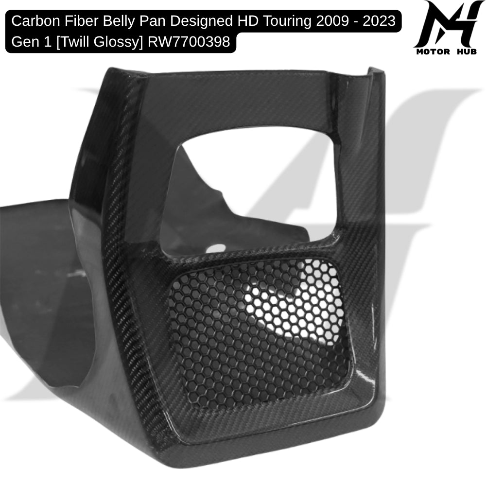 Carbon Fiber Belly Pan Designed HD Touring 2009 - 2023 Gen 1 [Twill Glossy] RW7700398
