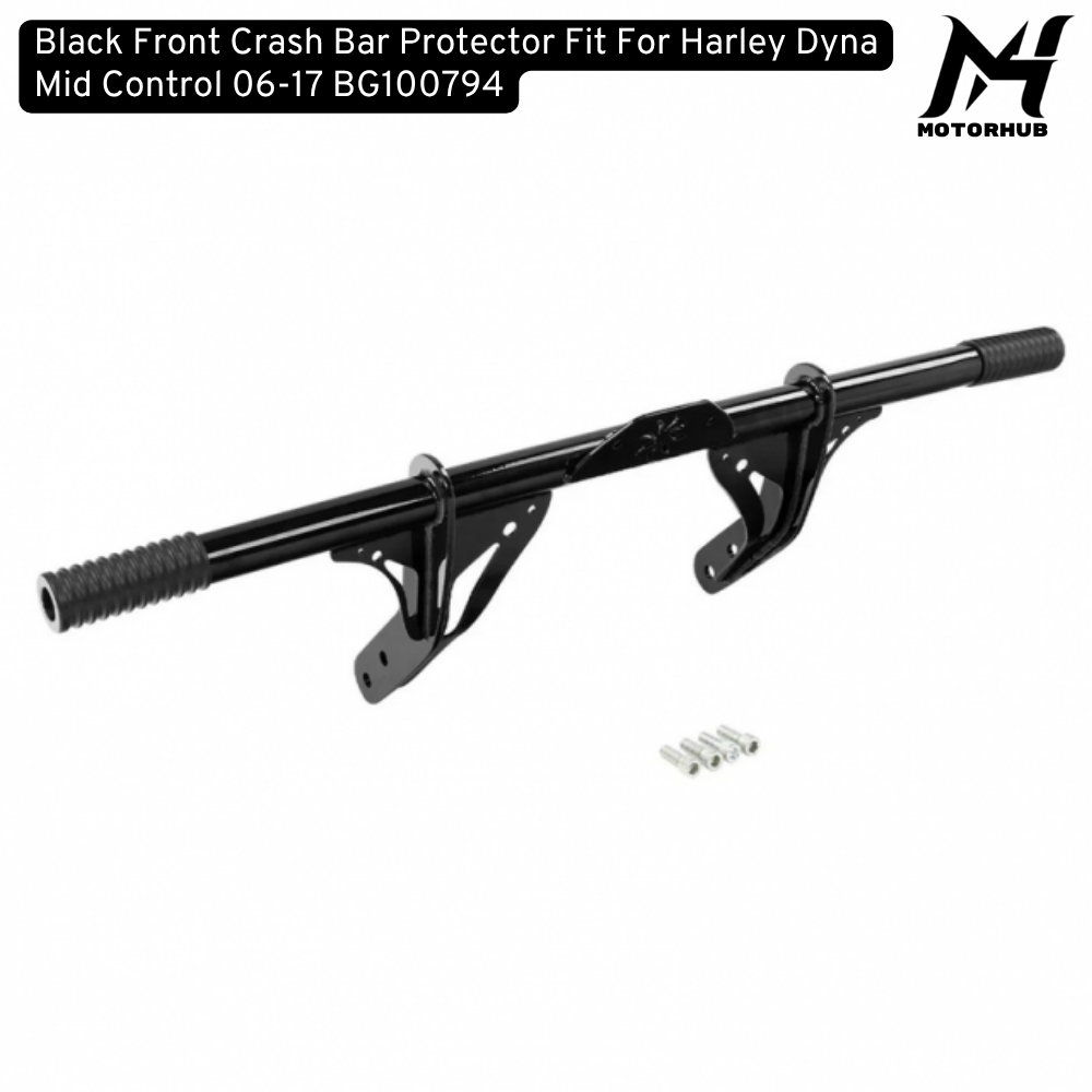 Black Front Crash Bar Protector Fit For Harley Dyna Mid Control 06-17 BG100794