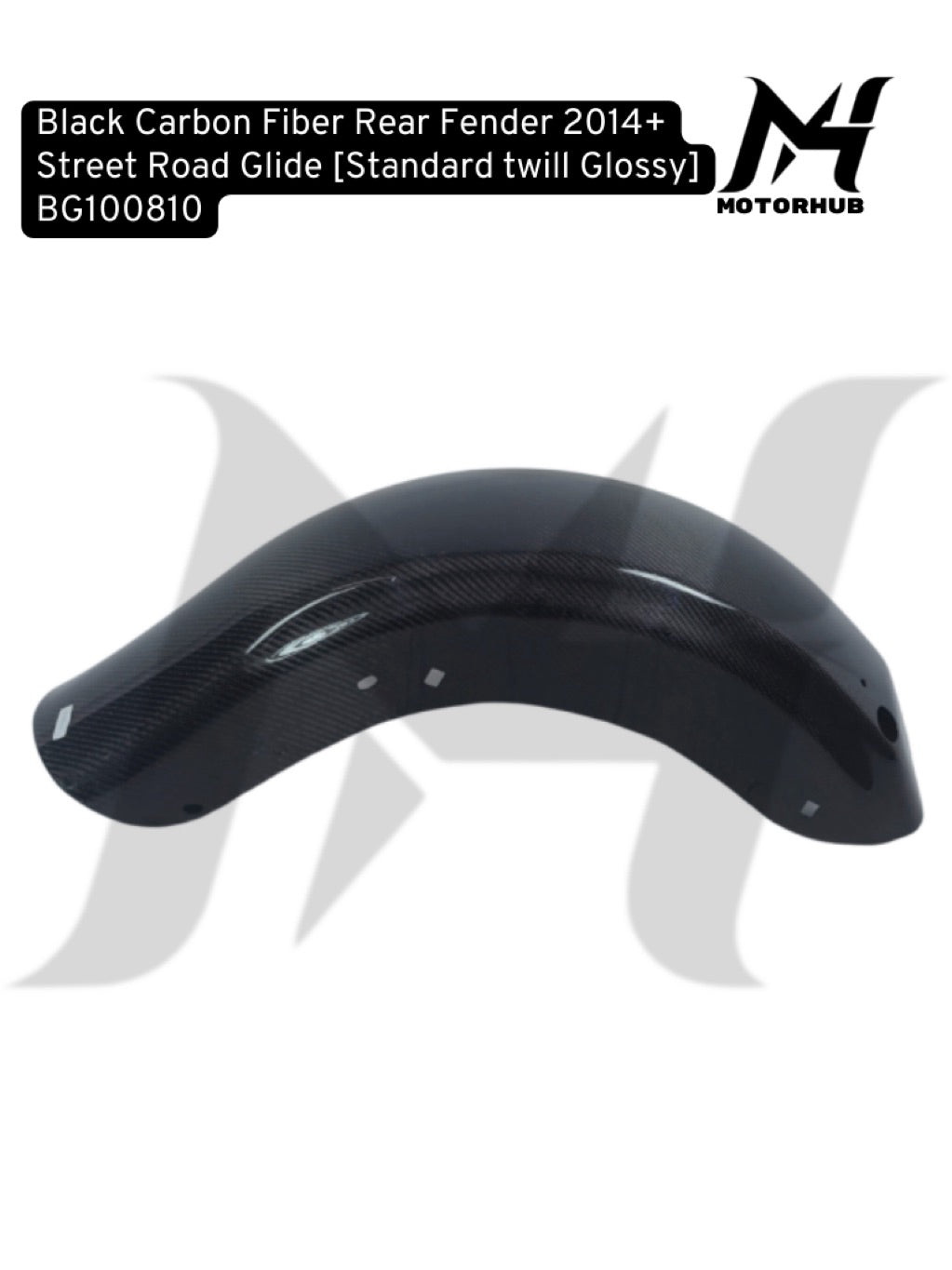 Black Carbon Fiber Touring Rear Fender 2014+ Street Road Glide [Standard twill Glossy] BG100810