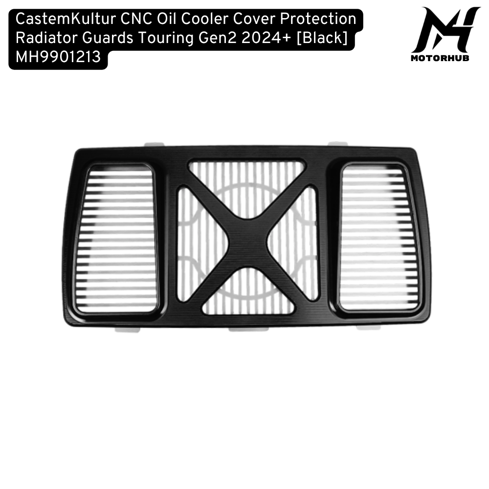 CastemKultur CNC Oil Cooler Cover Protection Radiator Guards Touring Gen2 2024+ [Black] MH9901213