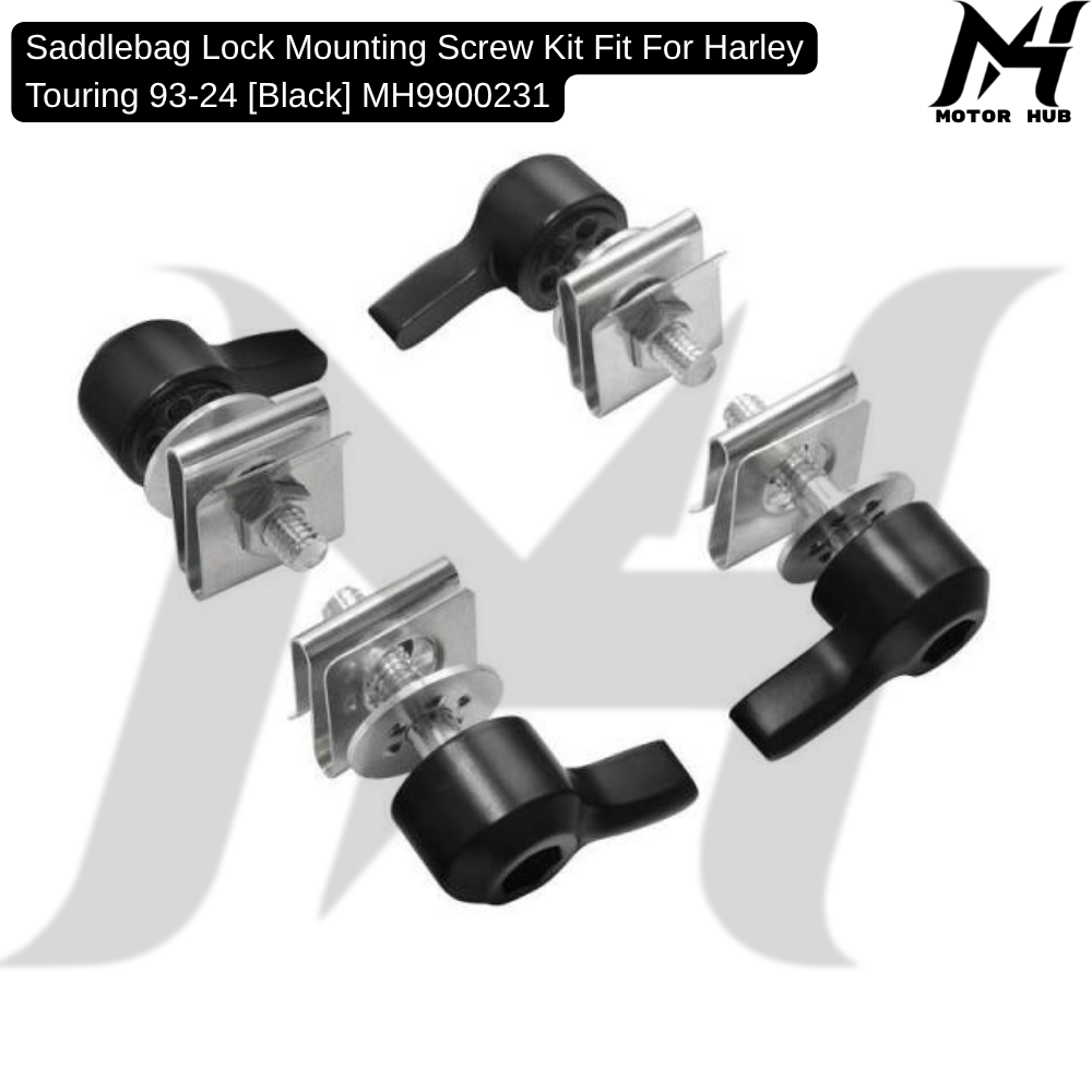 Saddlebag Lock Mounting Screw Kit Fit For Harley Touring 93-24 [Black] MH9900231