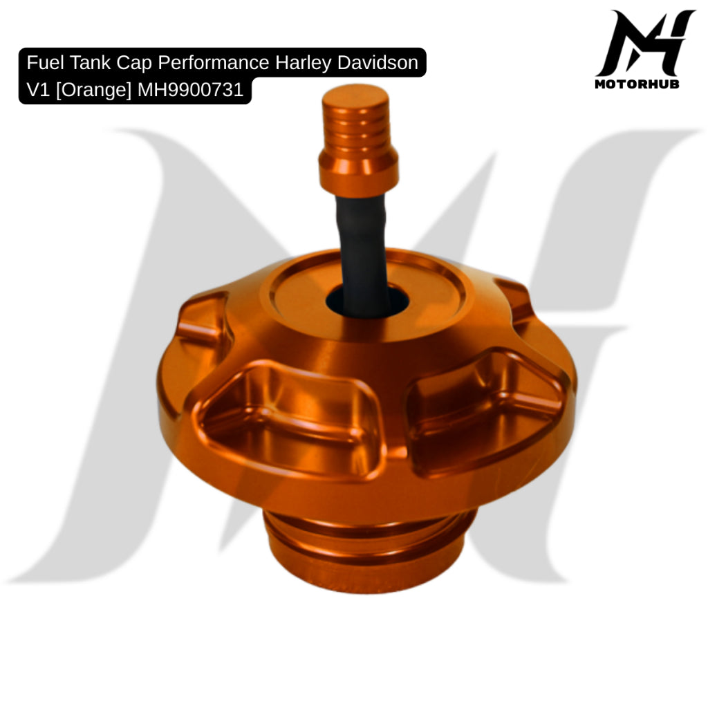 Universal Fuel Tank Cap Performance Harley Davidson V1 [Orange] MH9900731