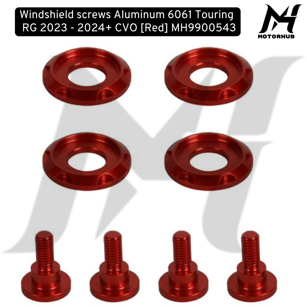 Windshield screws Aluminum 6061 Touring  RG 2023 - 2024+ CVO [Red] MH9900543