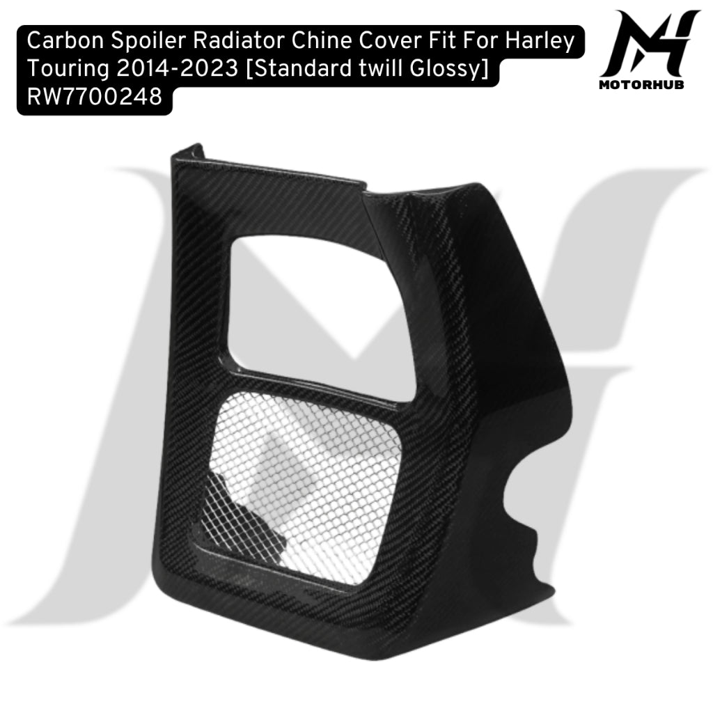 Carbon Spoiler Radiator Chine Cover Fit For Harley Touring 2014-2023 [Standard twill Glossy] RW7700248