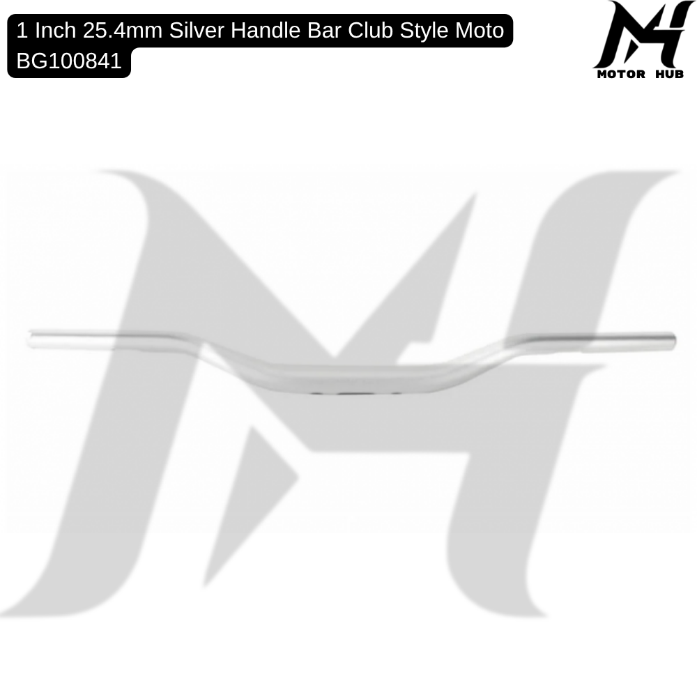1 Inch 25.4mm Silver Handle Bar Club Style Moto BG100841