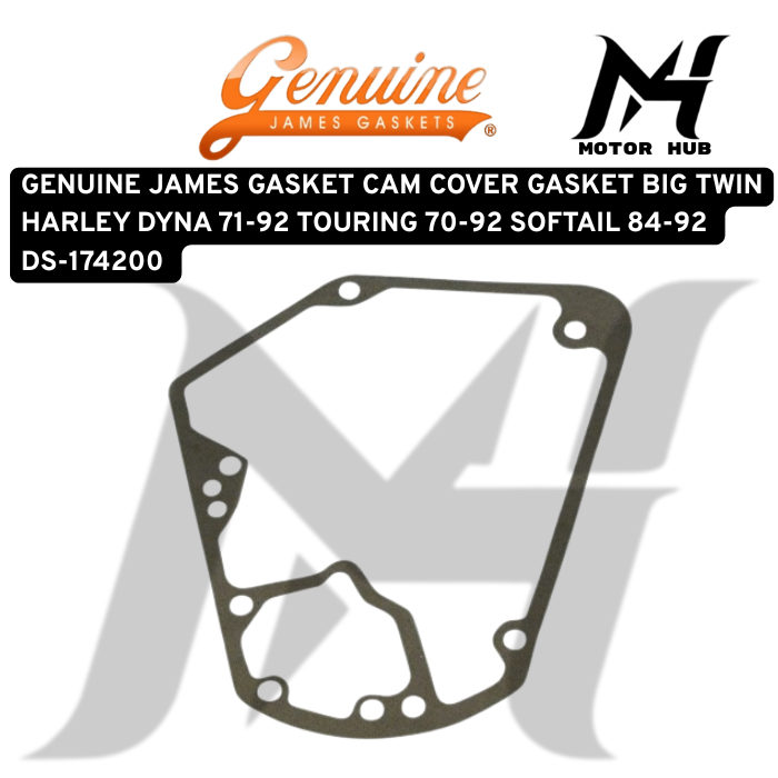 GENUINE JAMES GASKET CAM COVER GASKET BIG TWIN HARLEY DYNA 71-92 TOURING 70-92 SOFTAIL 84-92 DS-174200 OEM 2522570B
