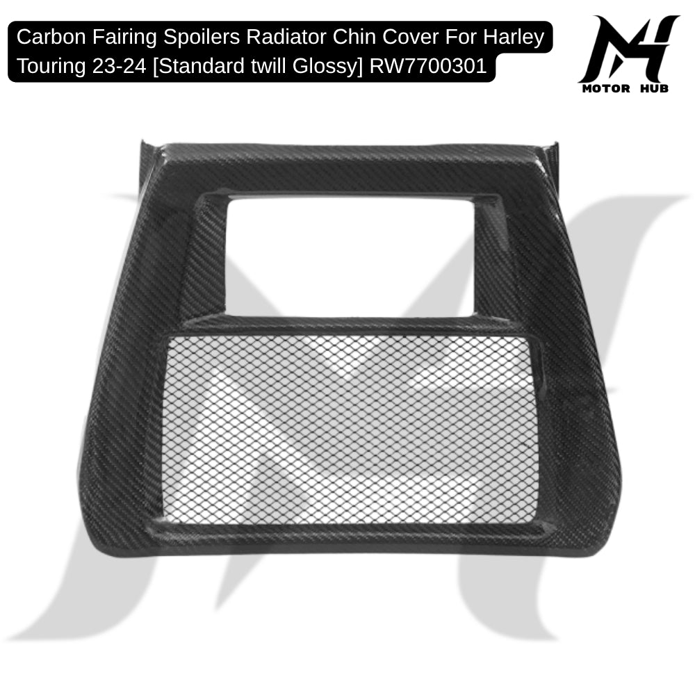 Carbon Fairing Spoilers Radiator Chin Cover For Harley Touring 23-24 [Standard twill Glossy] RW7700301