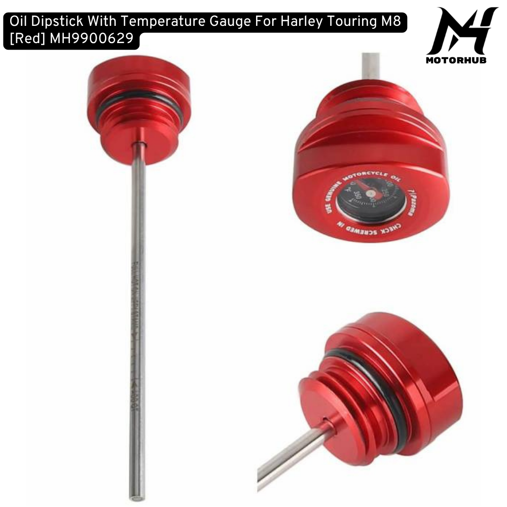 Oil Dipstick With Temperature Gauge For Harley Touring M8 [Red] MH9900629