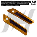CNC Aluminum T6061 Saddlebag Hinge Latch Covers with Carbon Fiber reflector 2017-2023 [Gold] MH7700332