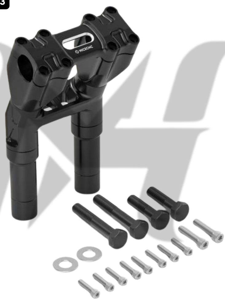 Riser NICE CNC 8inch clamp 1-1/8 Inch Modular Kickback Isolated Handlebar Riser 8 Inch Backward 1.5 [Black] MH9900653