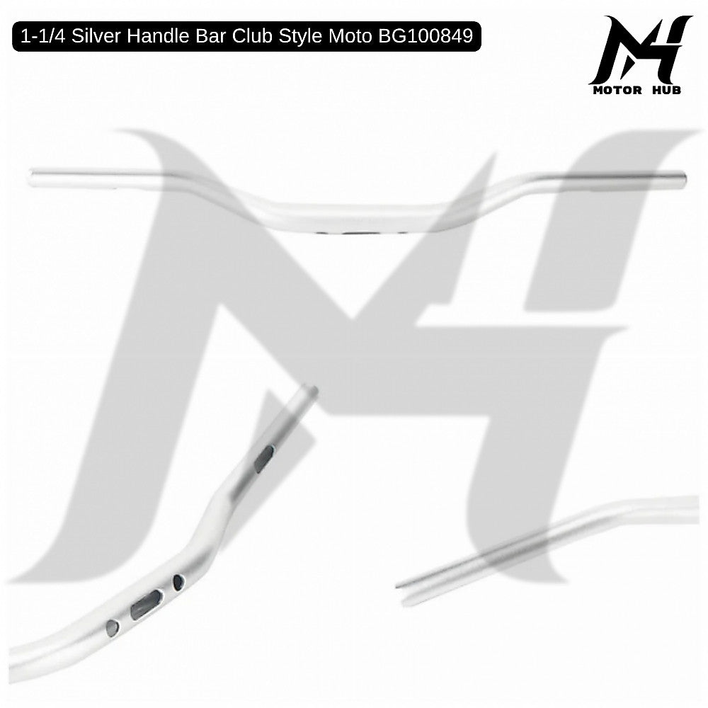1-1/4 Silver Handle Bar Club Style Moto BG100849