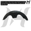 Black Carbon Fiber Front Long Fender for Harley Touring Street Road Glide 2014+ [Forged Doff] RW7700175