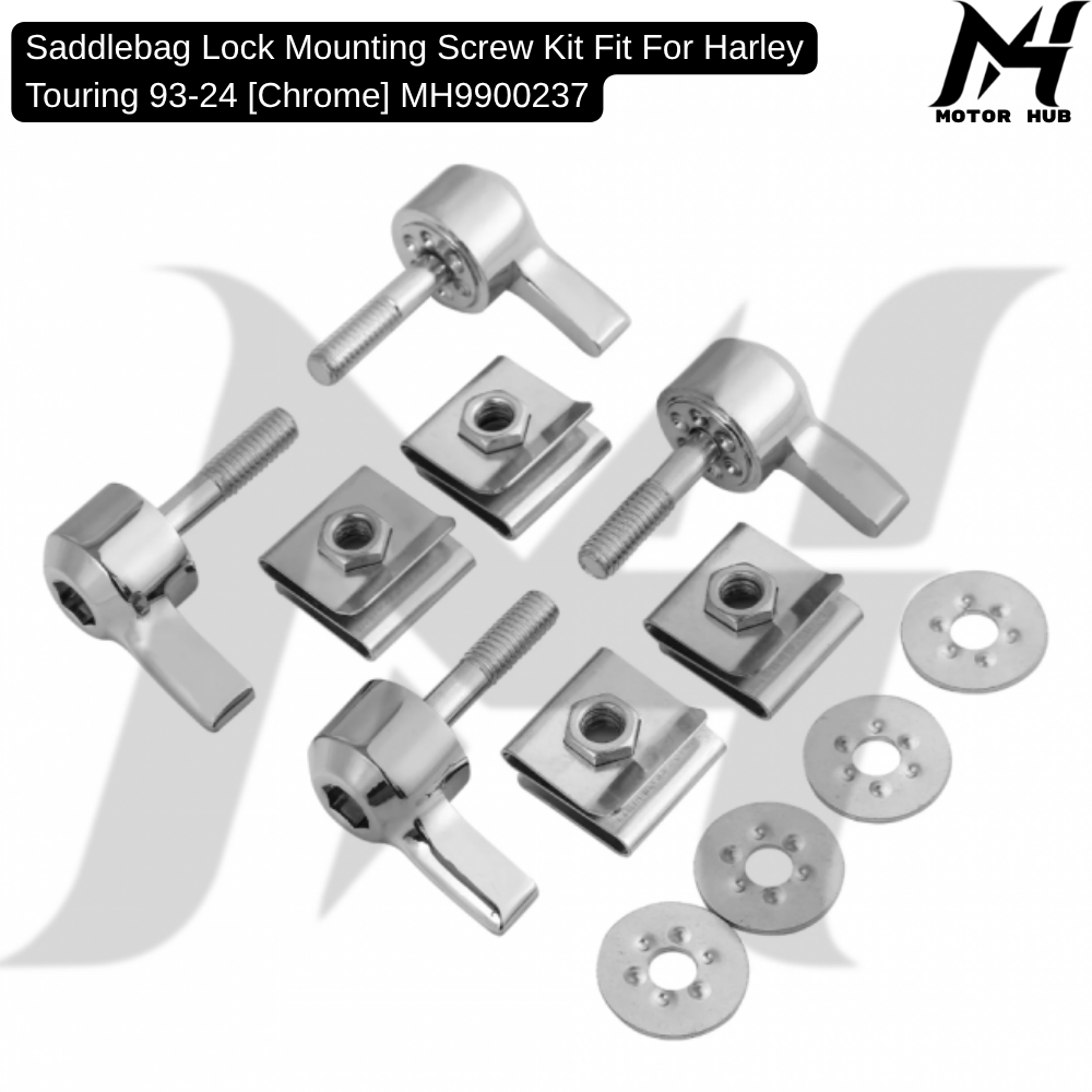 Saddlebag Lock Mounting Screw Kit Fit For Harley Touring 93-24 [Chrome] MH9900237